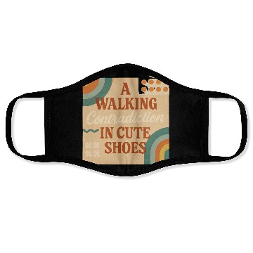 Discover A Walking Contradiction in Cute Shoes - Retro Face Masks