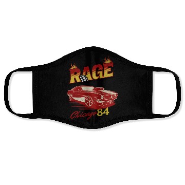 Discover Vintage Rage Chicago 84 Muscle Car Art Face Masks