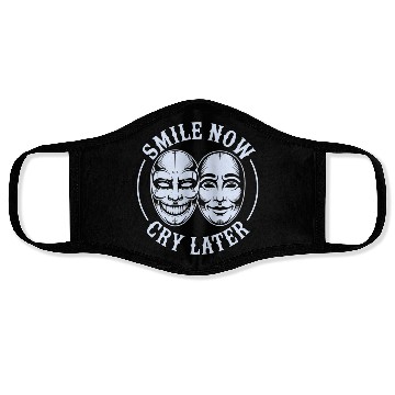 Discover Smile Now Cry Later Ink Face Masks