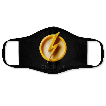 Discover Minimalist Energy Lightning Bolt Cap Design Face Masks