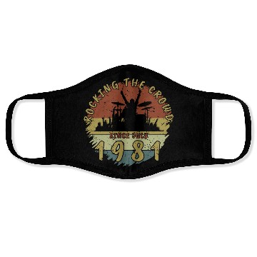 Discover 44th Birthday Rocking the crowd DRM 07/1981 Face Masks