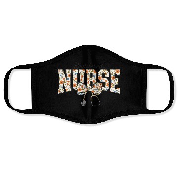 Discover Registered Nurse Coquette Bow Floral Face Masks