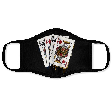 Discover poker cards spades hand Face Masks