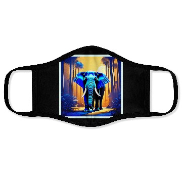 Discover Mystic Elephant: Sunset Forest Journey Face Masks