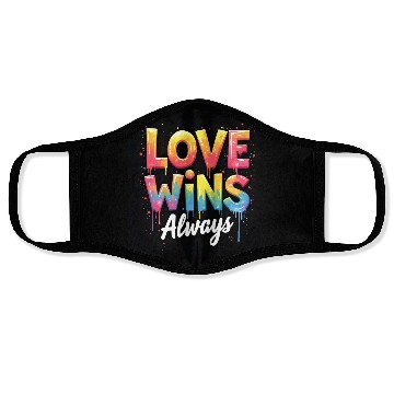 Discover Love Wins, Always - Vibrant Rainbow Pride Face Masks
