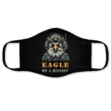 Discover Military Eagle In Mission Face Masks