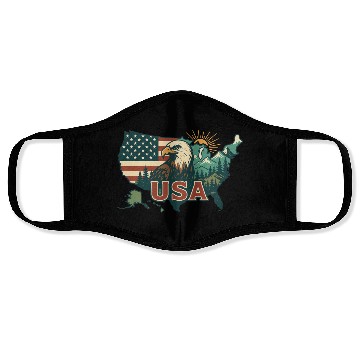 Discover USA Eagle - Patriotic Face Masks