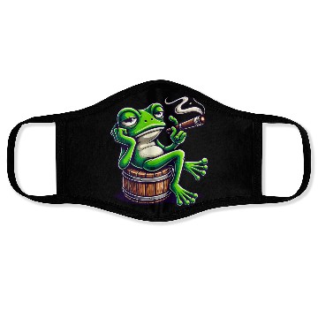 Discover Chill Frog With Cigar Face Masks