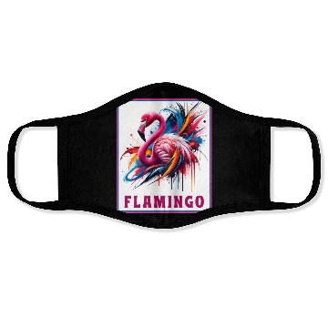 Discover Graffiti Flamingo Explosion Face Masks