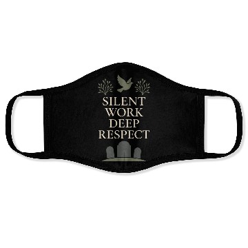 Discover Cemetery Worker Groundskeeper Graveyard Memorial Face Masks