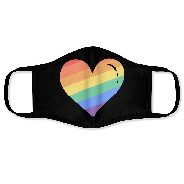 Discover Rainbow Pride Heart Face Masks
