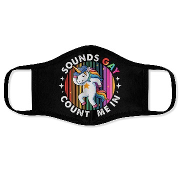 Discover Dancing Unicorn Cowboy Hat Face Masks