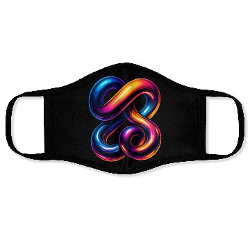 Discover Neon Chrome Fusion – 3D Gradient Tangle Streetwear Face Masks