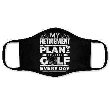 Discover Golfer Retirement Face Masks