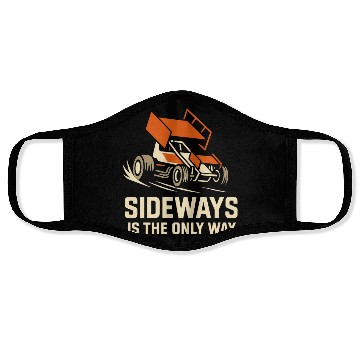 Discover Sprint Car Racing Dirt Track Speed Oval Race Face Masks