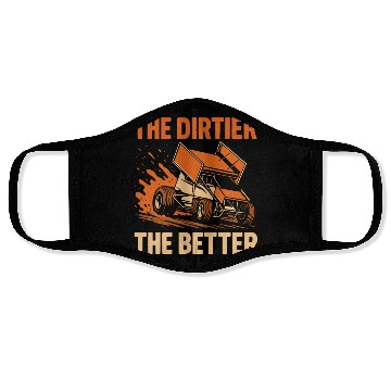 Discover Sprint Car Racing Dirt Track Speed Oval Race Face Masks