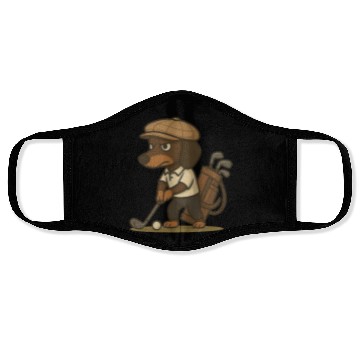 Discover Funny Golfer Gift – Dachshund on the Face Masks