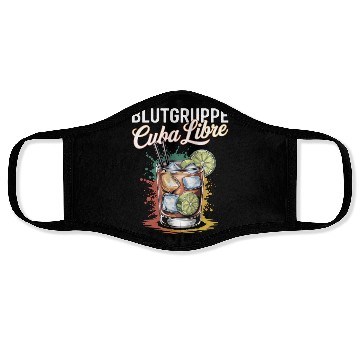 Discover Blutgruppe Cuba Libre Cocktail Bartender Face Masks