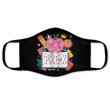 Discover Pre K Teacher Back To School Apple Notebook Face Masks