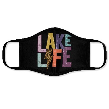 Discover Lake Life bolt Face Masks