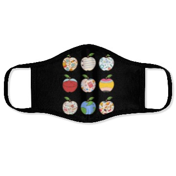 Discover Back to School Apple Face Masks