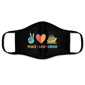 Discover Peace Love Cruise Vacation Face Masks