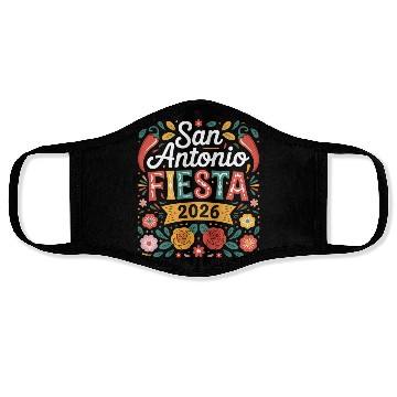 Discover San Antonio 2026 Fiesta Cinco De Mayo Texas Face Masks