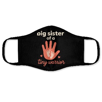 Discover NICU Sibling Preemie Big Brother Big Sister Face Masks