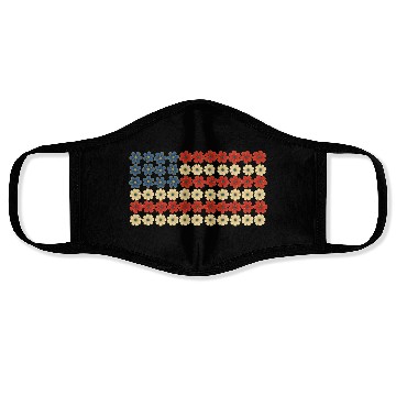 Discover 4th of July Flag Flower Face Masks
