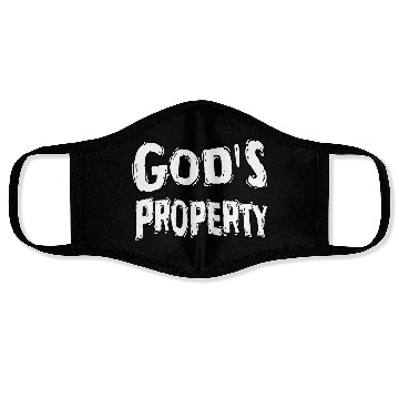 Discover God's Property Religious Faith Typography Design Face Masks