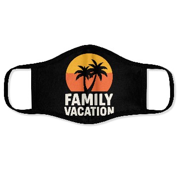 Discover Family Vacation Palm Trees Sunset Beach Face Masks