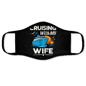 Discover Cruising With My Wife Ship Sunset Face Masks