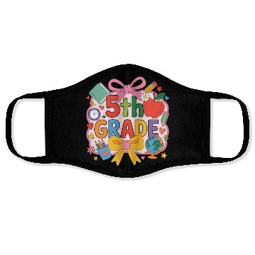 Discover 5Th Grade Back To School Colorful Bow Tie Stude Face Masks