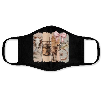 Discover Funny Western Brushstroke Buck The Rules Face Masks