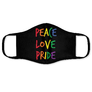 Discover Peace love pride LGBT Face Masks