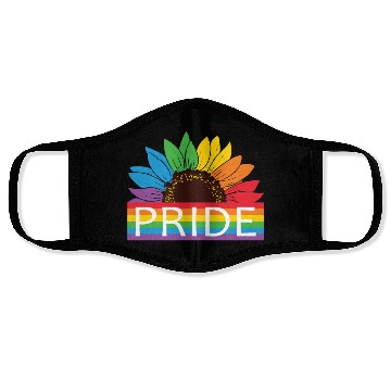 Discover Pride Sunflower Gay Face Masks