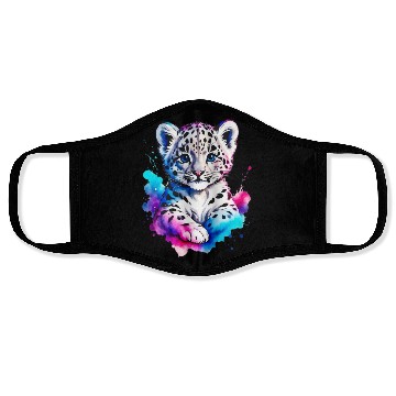 Discover Color Splash Leopard Cub Face Masks