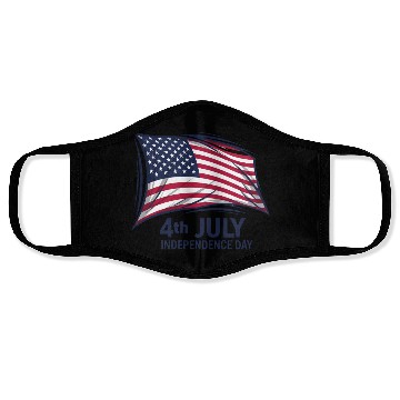 Discover US flag independence day Face Masks