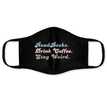 Discover Funny Coffee Lover Gift Funny Book Lover Gift Face Masks