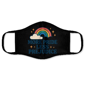 Discover More Pride Less Prejudice Rainbow Pride Month LGBT Face Masks