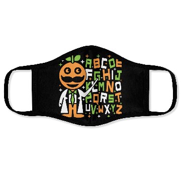 Discover Orange Dad Alphabet Teacher Face Masks