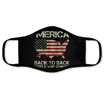 Discover Merica Back to Back Champs Face Masks