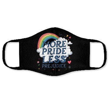 Discover More Pride Less Prejudice Rainbow Pride Month LGBT Face Masks