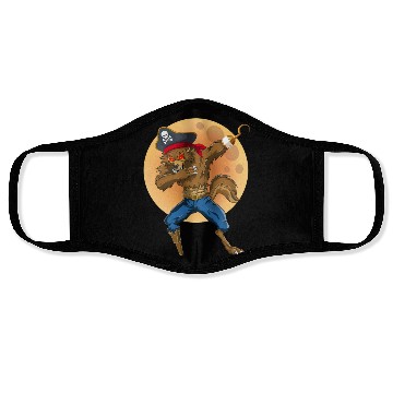 Discover Dabbing Werewolf Pirate Halloween Pirate Face Masks