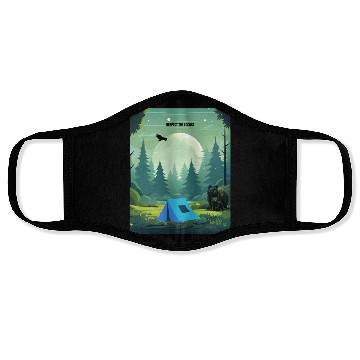 Discover Respect the Locals – Wilderness Camping Warning Face Masks