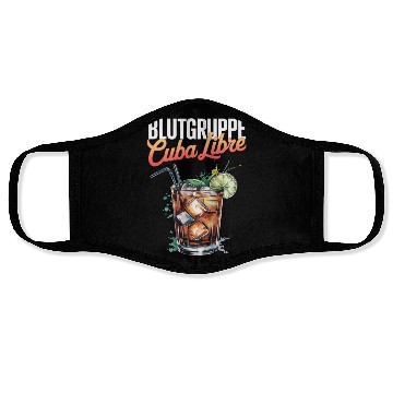 Discover Blutgruppe Cuba Libre Cocktail Bartender Face Masks