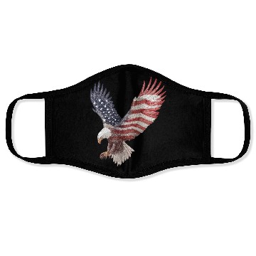 Discover Bald Eagle with the American Flag Forming Wings Face Masks