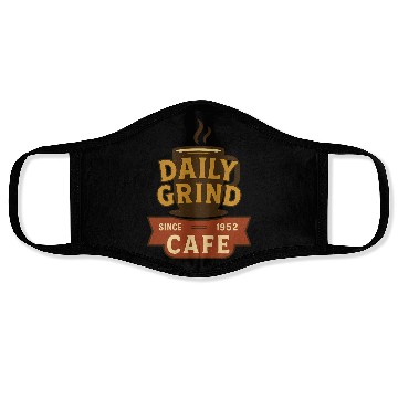 Discover Vintage Coffee Cup Daily Grind Face Masks