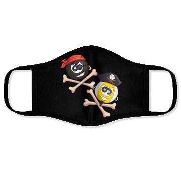 Discover 8-ball & 9-ball pirate duo (Pocket) Face Masks