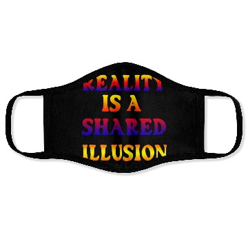 Discover Vivid Psychedelic Illusion Text Face Masks